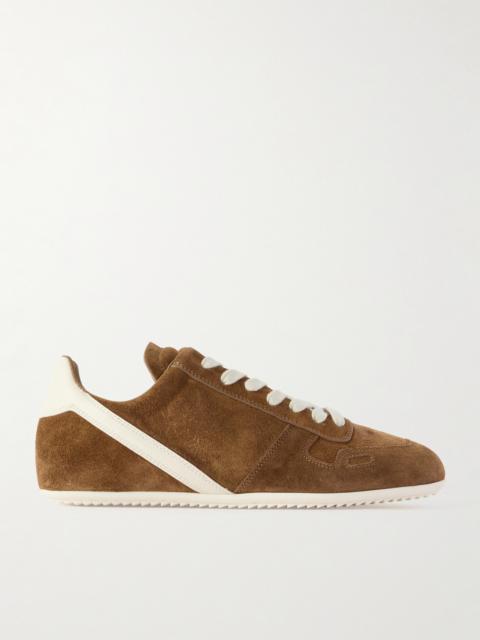 Leather-trimmed Suede Sneakers