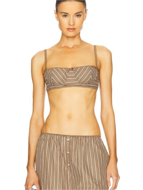 Pinstripe Poplin Bra