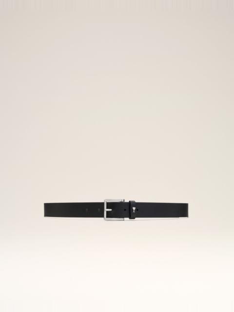 BLACK COWHIDE LEATHER PARIS PARIS BELT