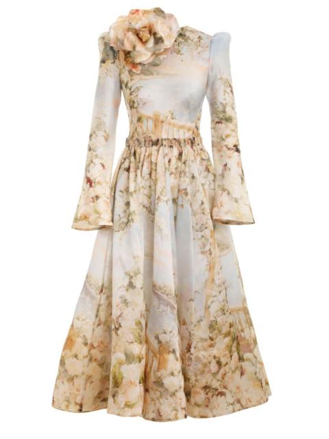 【Zimmermann】LYRICAL RUCHED ミディ フローラル DRESS MIDI