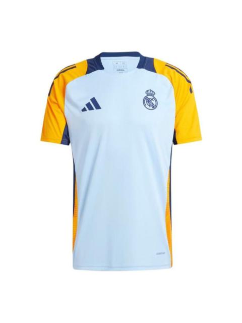 adidas Real Madrid Tiro 24 Competition Training Soccer Jersey Asia Sizing 'Glow Blue' IT5125