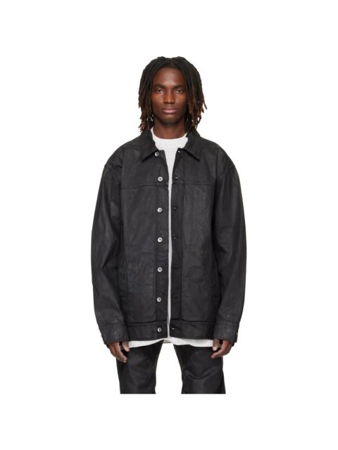 Black Temple Jumbo Worker Denim Jacket
