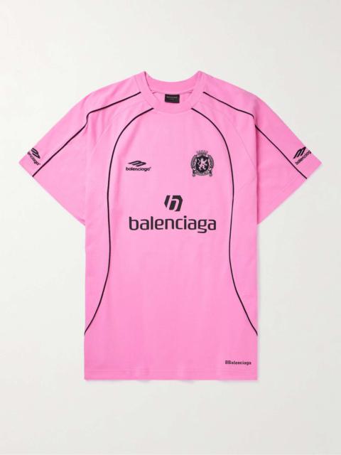 Oversized Embroidered Logo-Print Cotton-Jersey T-Shirt