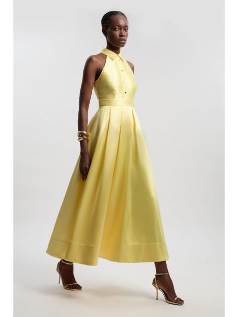 Twill Collared Maxi Dress