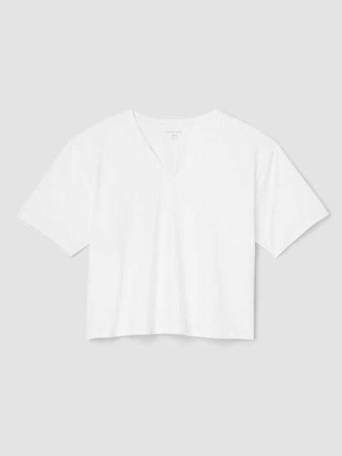 Organic Pima Cotton Jersey V-Neck Tee