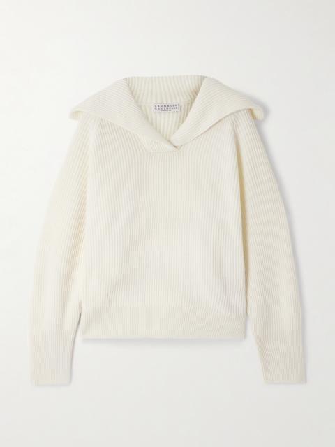 Ribbed Wool, Cashmere And Silk-blend Sweater