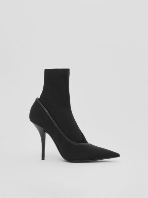 Sock Detail Technical Cotton Point-toe Pumps