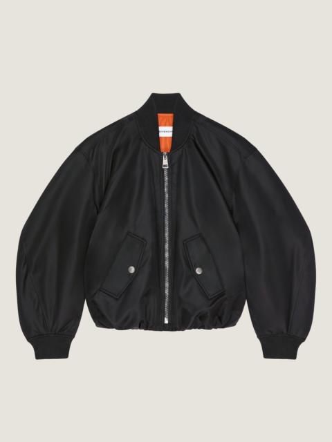 CROPPED COCOON BOMBER IN NYLON