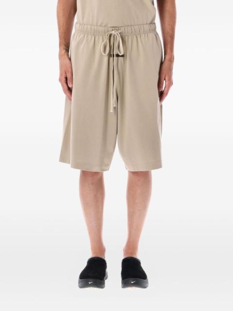 drawstring-waist track shorts