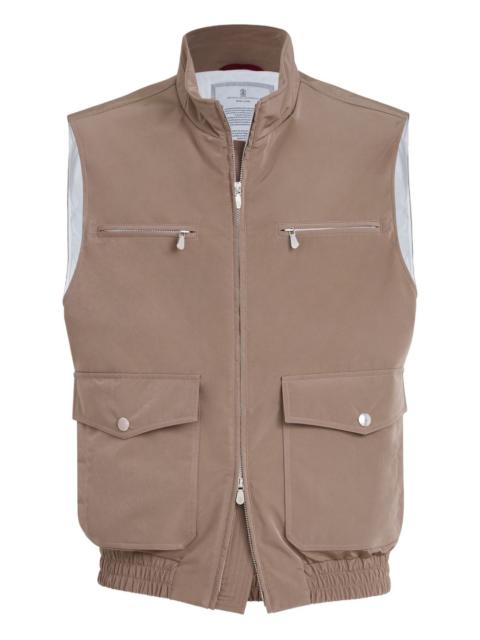 padded zip-up vest