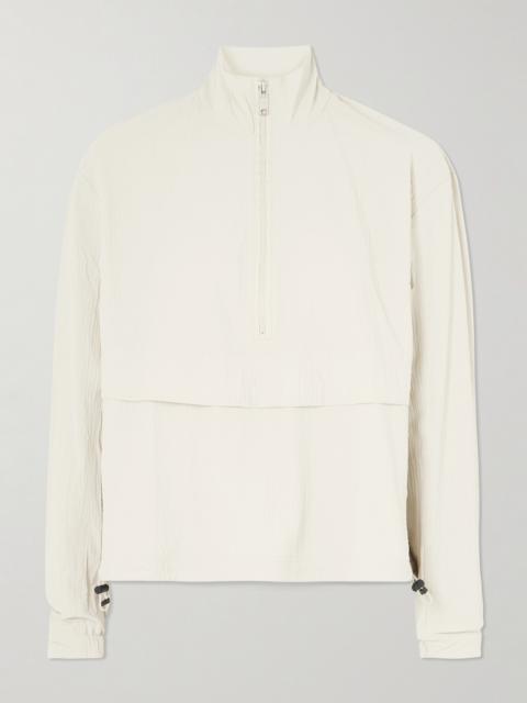 Courtside Seersucker Half-zip Jacket