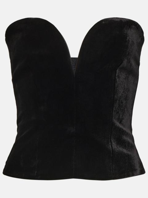 Velvet bustier