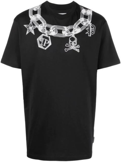 necklace print T-shirt