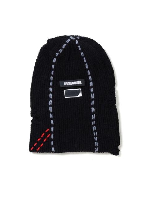 ribbed-knit balaclava