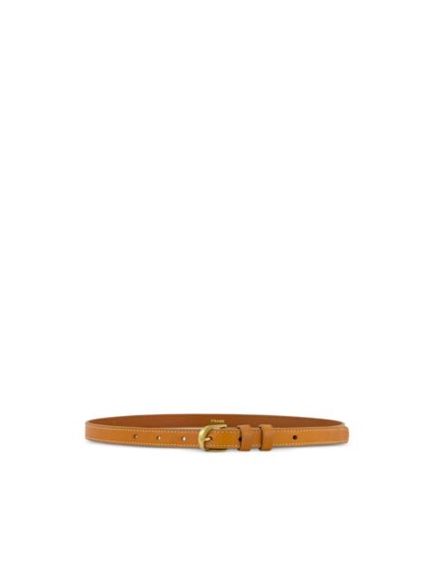 twist-buckle leather belt