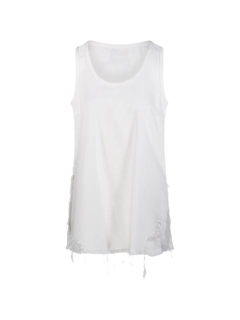 frayed sleeveless top