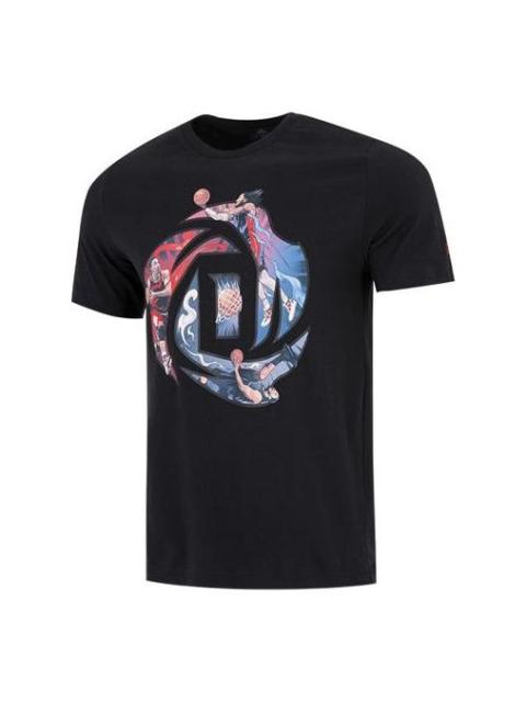 Men's adidas Rose Logo Cartoon Ross Pattern Printing Athleisure Casual Sports Round Neck Short Sleev