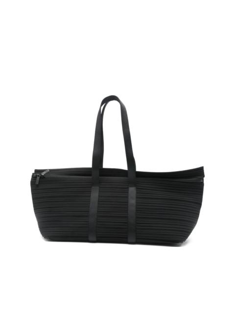 pleated zip tote bag