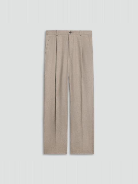 Relaxed Pleat Pant in Cashmere-Blend Flannel