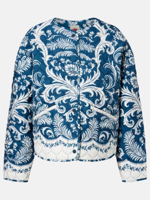 Printed quilted jacket