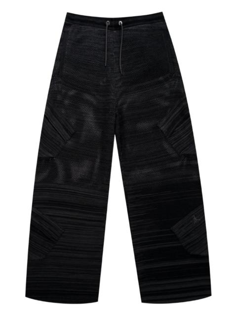 knit mesh trousers