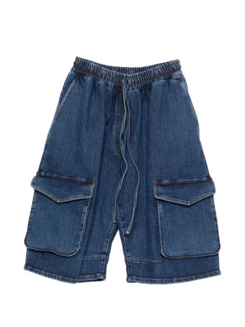 cargo-pocket drawstring-fastening shorts