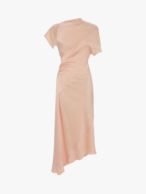 Asymmetric Twist Dress In Blossom