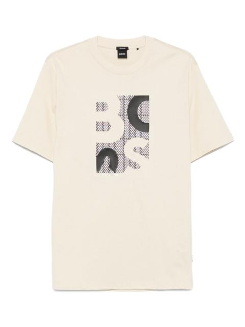 logo-pattern T-shirt