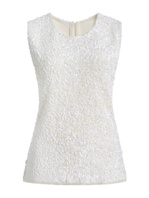 Santi Sequined Top ivory
