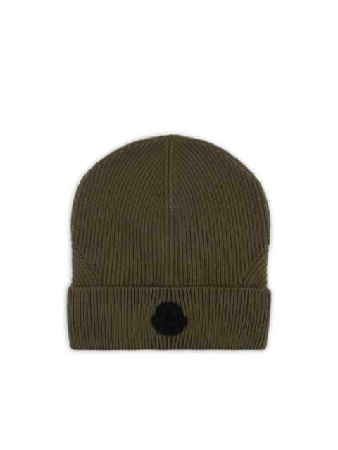 ribbed-knit beanie hat