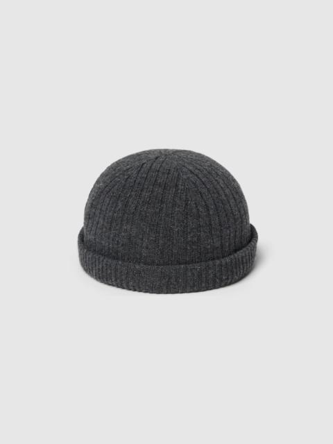 Rib knit wool hat