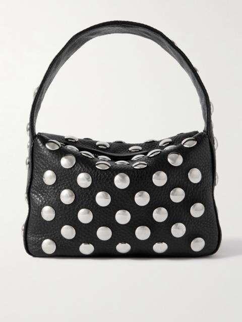 Elena Small Studded Textured-leather Shoulder Bag