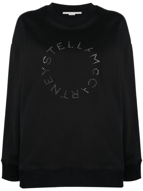 rhinestone-embellished logo sweatshirt