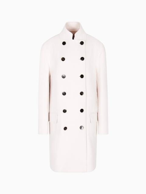DOUBLE-BREASTED CASHMERE DOUBLE CLOTH COAT