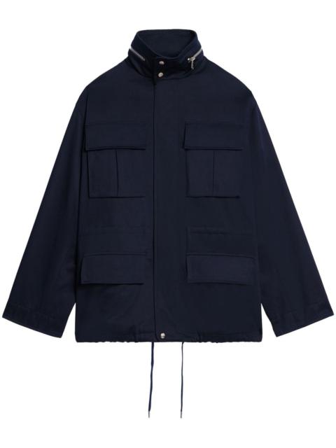 zip-up pocket-detail jacket