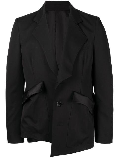 asymmetric single-breasted blazer