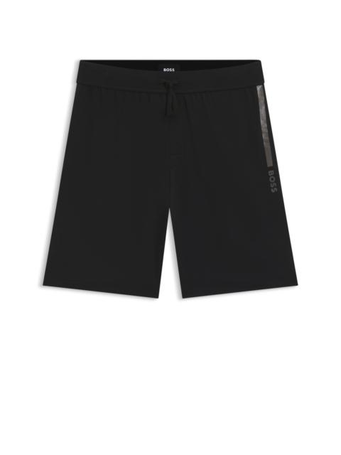 COTTON-TERRY SHORTS WITH LOGO AND STRIPE