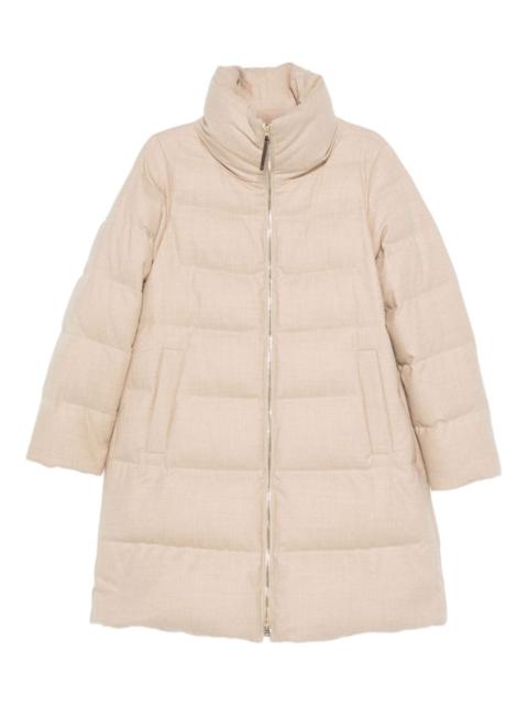 quilted high-neck coat