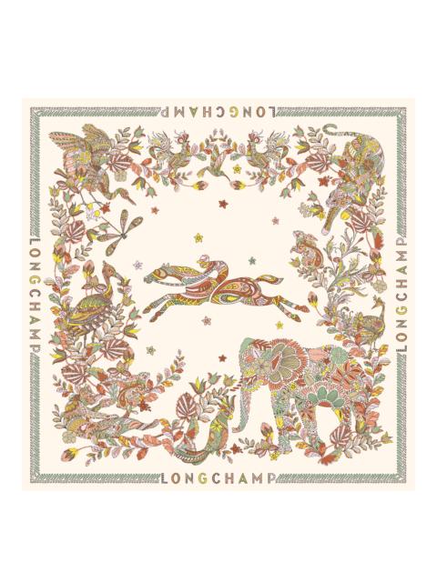 Forêt Longchamp Silk scarf 90 Ecru - OTHER