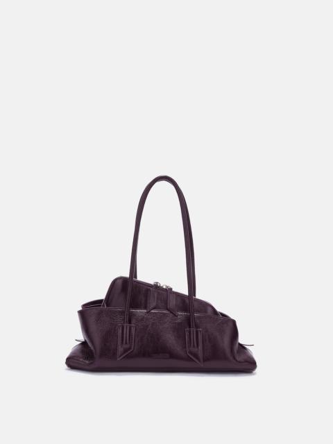 ''LA PASSEGGIATA SMALL'' DARK VIOLET TOP HANDLE