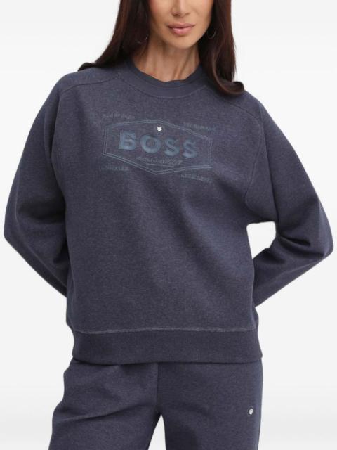 embroidered-logo sweatshirt
