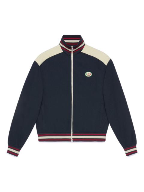 Cotton jersey zip jacket