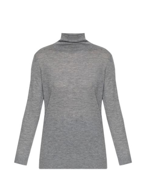 roll-neck knitted top