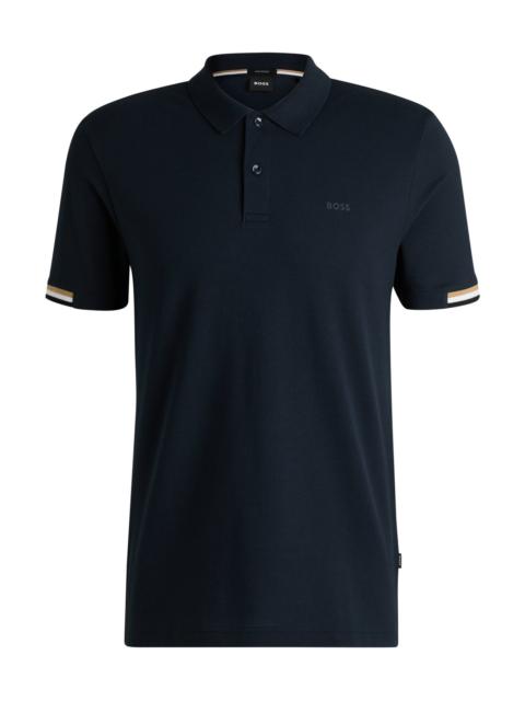 REGULAR-FIT POLO SHIRT WITH RUBBERIZED LOGO