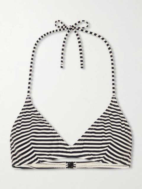 Striped Triangle Bikini Top