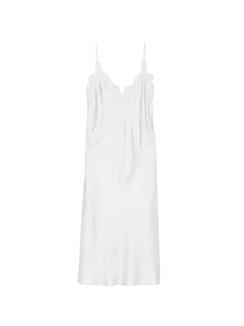 lace-detail midi dress