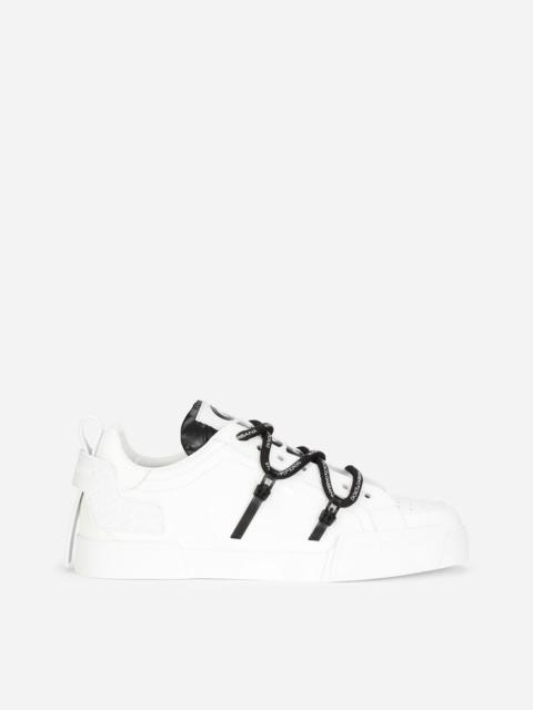 Portofino sneakers in calfskin and patent leather