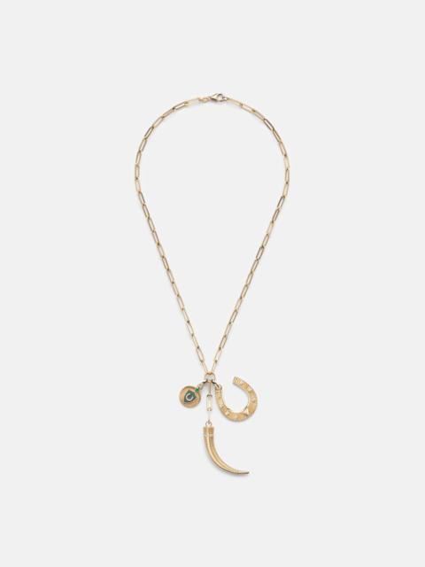 Protection 18kt gold pendant necklace with diamonds