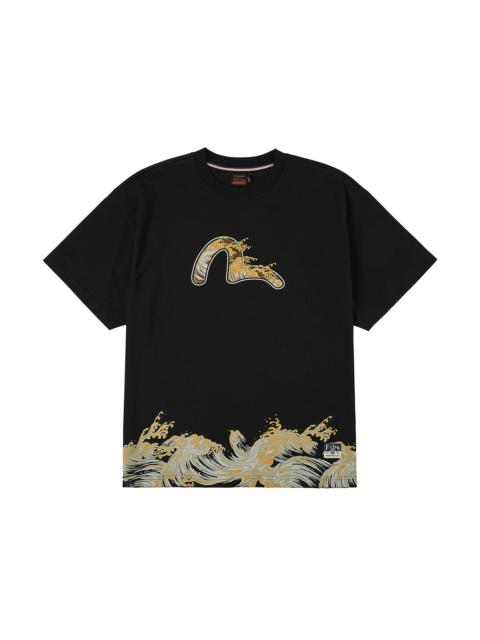Seagull and Wave Print Relax Fit T-Shirt