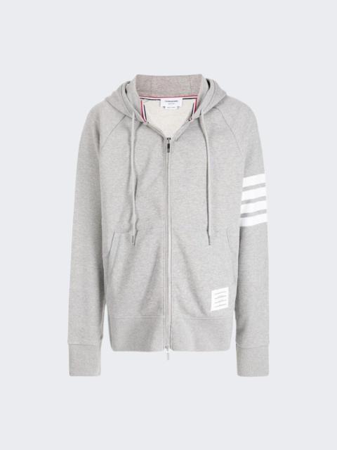 Classic Loopback 4-bar Zip Up Hoodie Light Grey